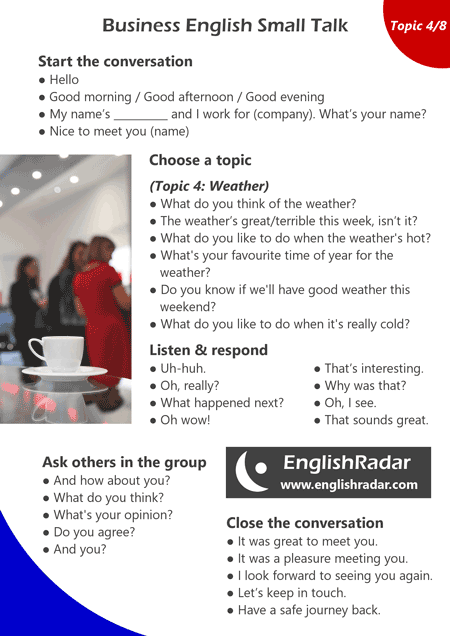 Business English small talk 4